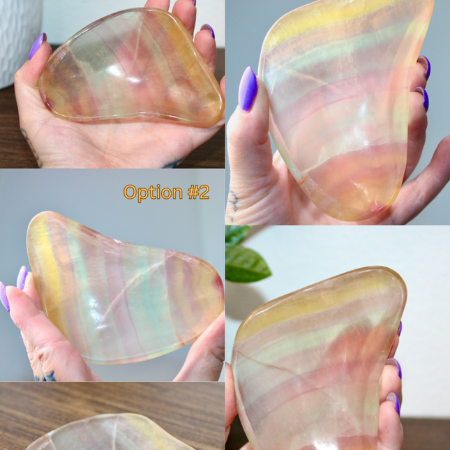 This Fluorite Bowl is made from genuine natural stone and showcases the beautiful color banding and clarity typical of fluorite. Ranging from soft greens to deep purples, each bowl is uniquely patterned and polished to a smooth, glossy finish.
