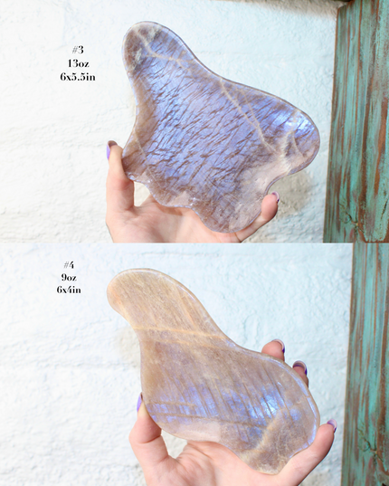 Moonstone Bowl Blue Flash – Hand‑Carved Polished Stone Dish with Flashing Blue Highlights, Decorative Display or Trinket Bowl