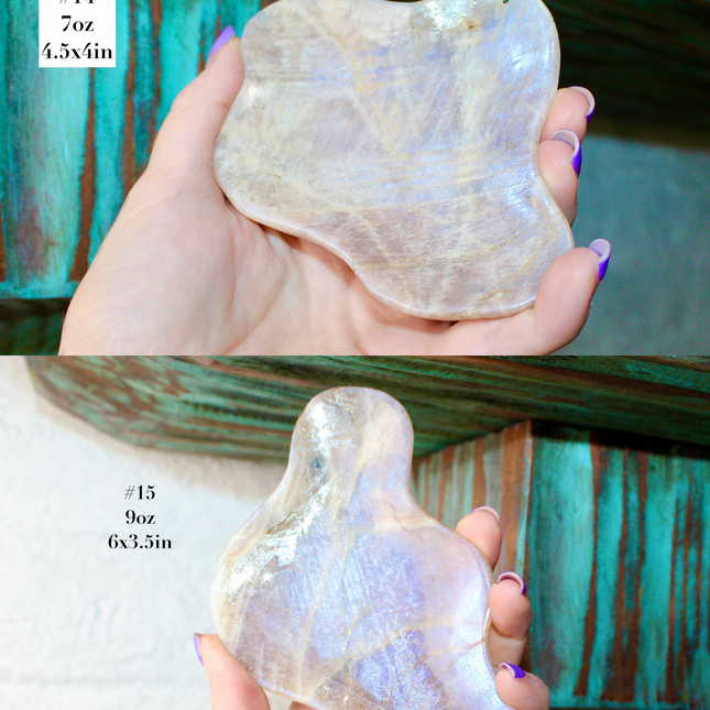 Moonstone Bowl Blue Flash – Hand‑Carved Polished Stone Dish with Flashing Blue Highlights, Decorative Display or Trinket Bowl