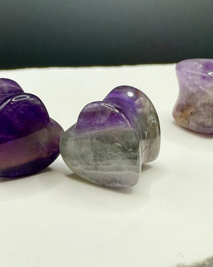 Amethyst Heart shaped plugs
