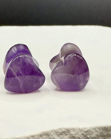 Amethyst Heart shaped plugs