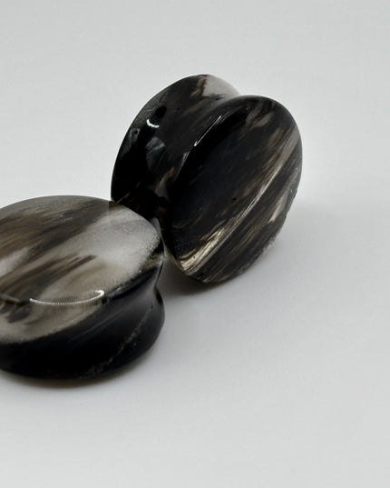 Black Smoke Glass Plugs