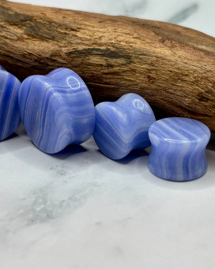 Blue Lace Agate Plugs - EC Plugs
