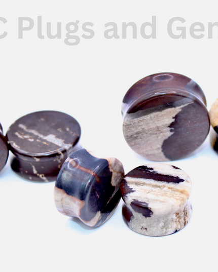 These African Zebra Stone Double Flare Plugs bring together bold pattern and crystal grounding energy—perfect for stretched ears seeking a look that’s as strong and centered as it is unique.