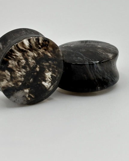 Black Smoke Glass Plugs