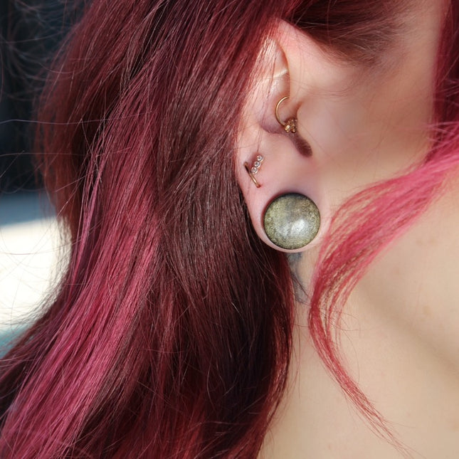 Gold Obsidian Single flare plugs