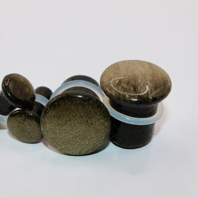 Gold Obsidian Single flare plugs