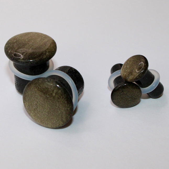 Gold Obsidian Single flare plugs