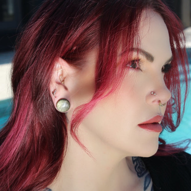 Gold Obsidian Single flare plugs