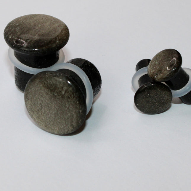 Gold Obsidian Single flare plugs
