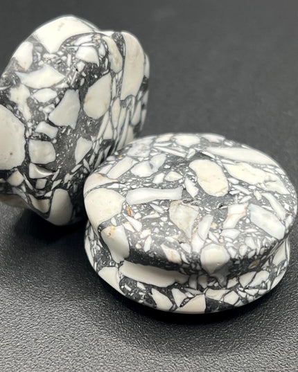 Howlite Stone Plugs - Gauges Double Flare