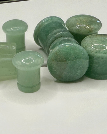 AVENTURINE SINGLE FLARE PLUGS / GAUGES Pair - EC Plugs