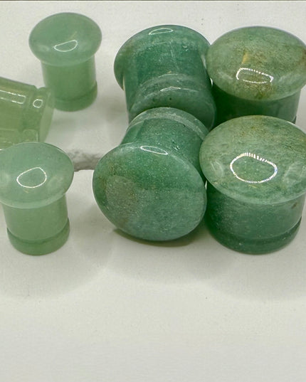 AVENTURINE SINGLE FLARE PLUGS / GAUGES Pair - EC Plugs