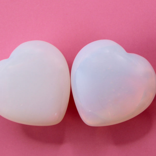 OPALITE HEART SHAPED PLUGS SINGLE FLARE - EC Plugs