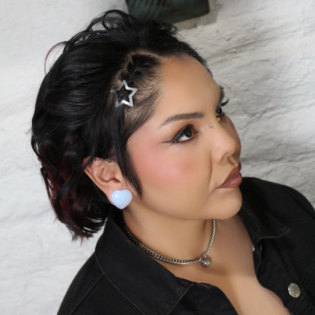 OPALITE HEART SHAPED PLUGS SINGLE FLARE - EC Plugs