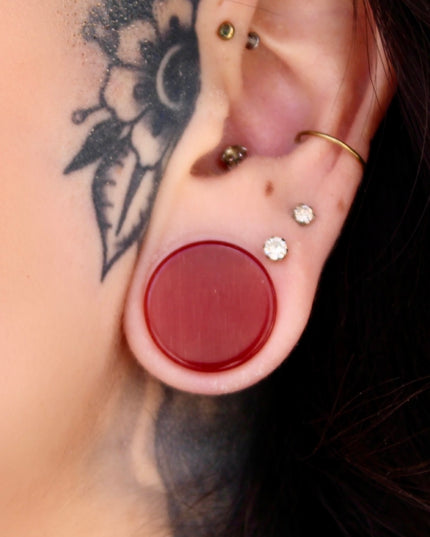 Cat Eye Plugs - Red Gauges - EC Plugs