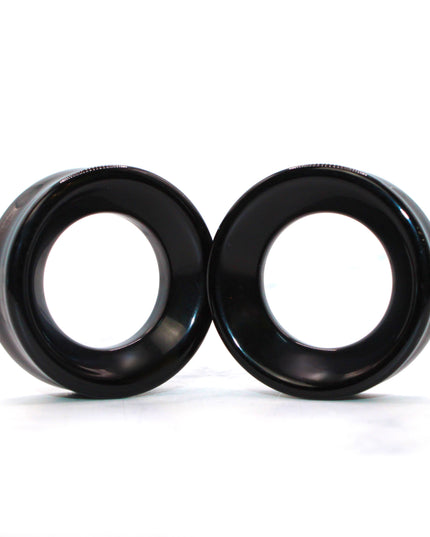 Obsidian Double Flare Tunnel Plugs PAIR - EC Plugs