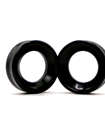 Obsidian Double Flare Tunnel Plugs PAIR - EC Plugs