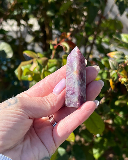 Lepidolite 2in Tower - EC Plugs