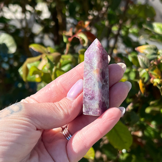 Lepidolite 2in Tower - EC Plugs