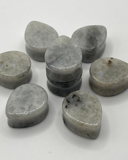 Moonstone Tear Drop Plugs - Gauges 7/8in 22mm