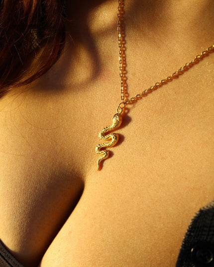Gold Snake Necklace - EC Plugs