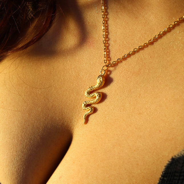 Gold Snake Necklace - EC Plugs