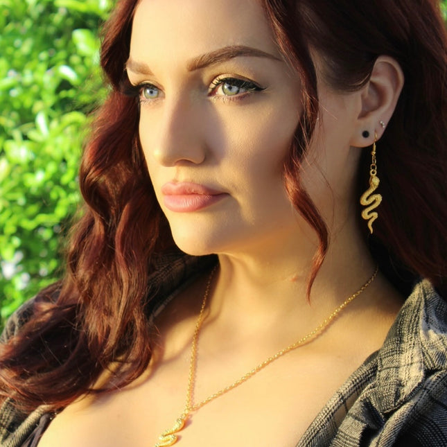 Gold Snake Necklace - EC Plugs