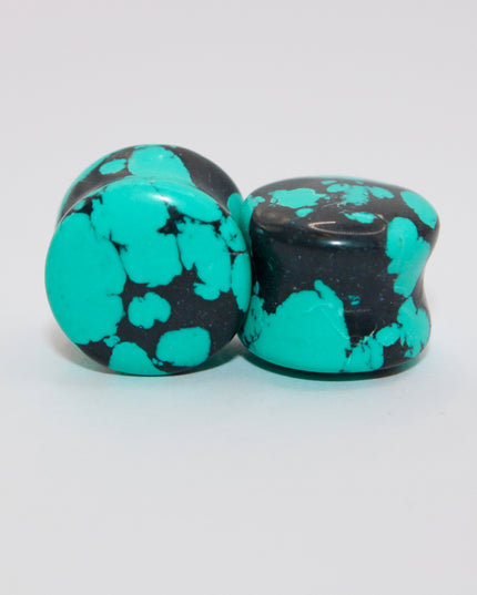 howlite turquoise plugs