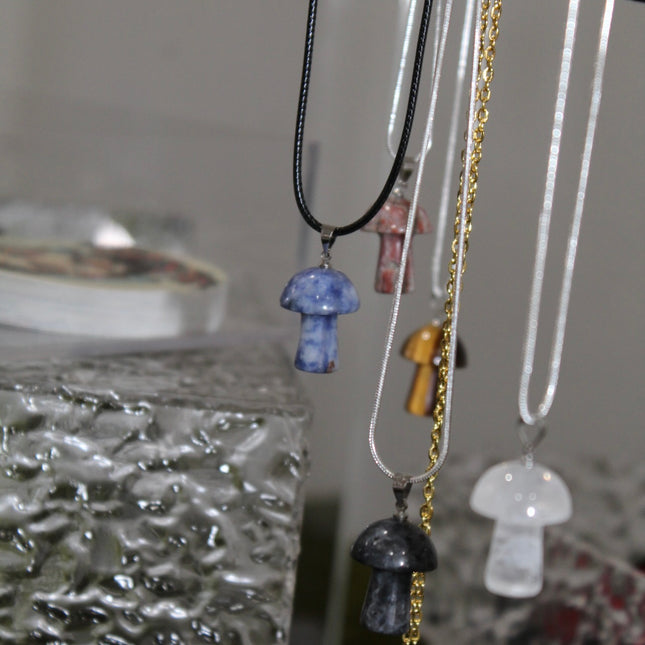 Mushroom Stone Earrings - EC Plugs