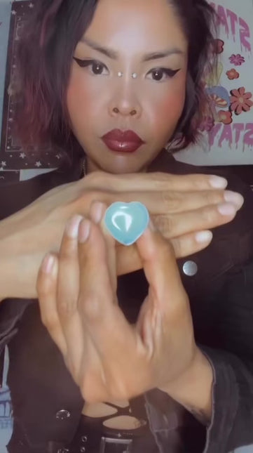 OPALITE HEART SHAPED PLUGS SINGLE FLARE