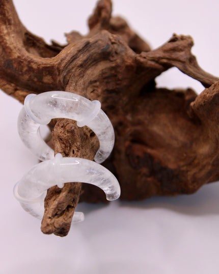 quartz stone plugs pair