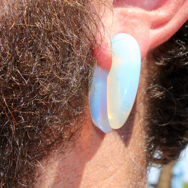 OPALITE KEYHOLE EAR HANGERS - EC Plugs