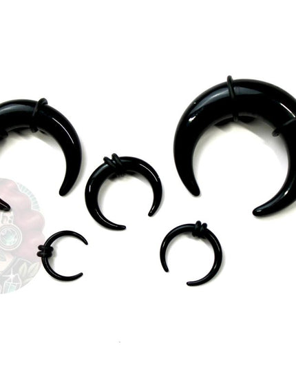 Acrylic Black Septum Pinchers – Lightweight Black Acrylic Pinchers in 1.6mm–10mm Sizes, Sold Individually