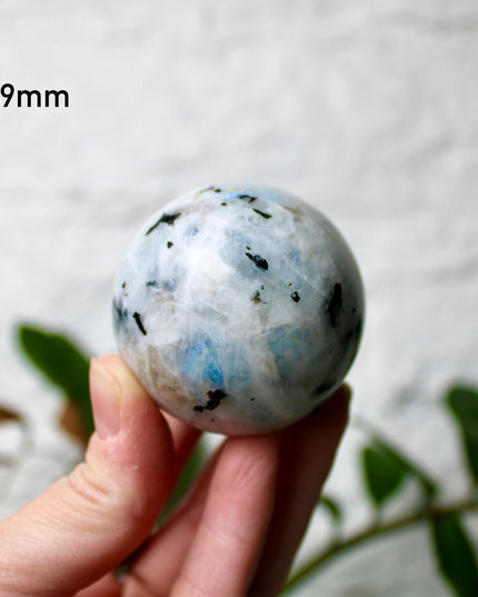 Moonstone Black and White Iridescent Flashy Stone Sphere You Pick Your Sphere!