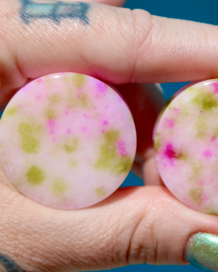 Watermelon Quartz Double Flare Plugs
