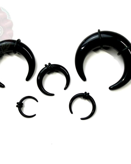Acrylic Black Septum Pinchers – Lightweight Black Acrylic Pinchers in 1.6mm–10mm Sizes, Sold Individually