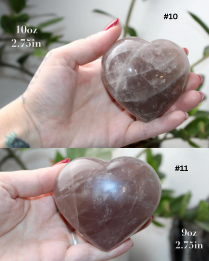 Large Smoky Quartz Heart – Polished Brown Crystal Stone, Decorative Display Piece or Gift, You Pick Your Exact Piece