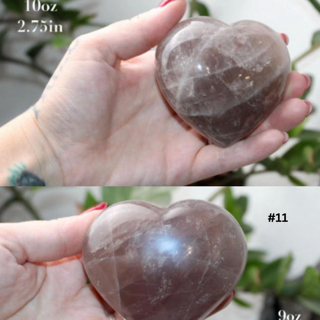Large Smoky Quartz Heart – Polished Brown Crystal Stone, Decorative Display Piece or Gift, You Pick Your Exact Piece