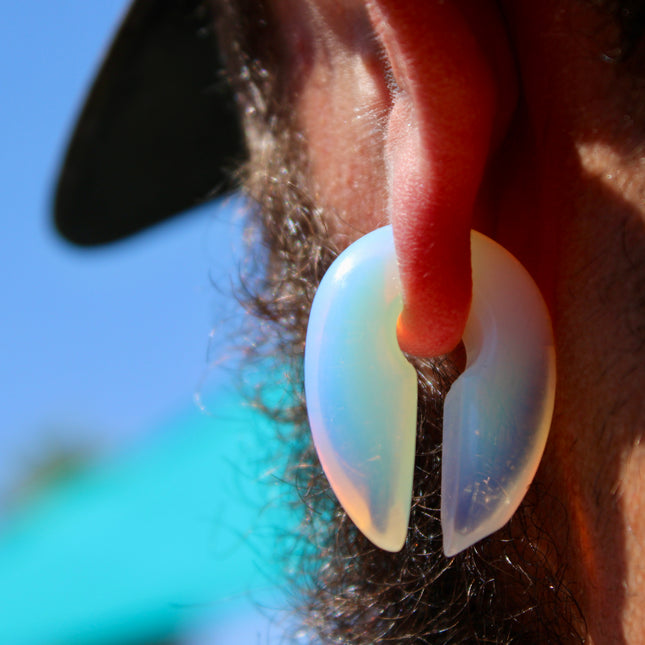 OPALITE KEYHOLE EAR HANGERS - EC Plugs