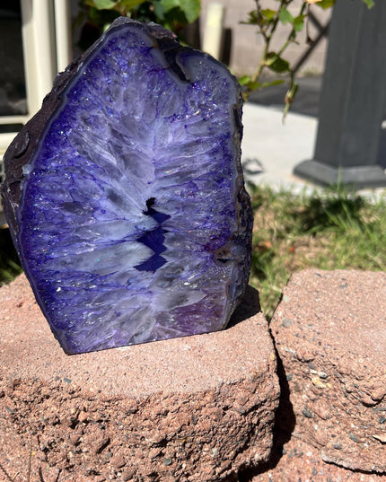 Agate table lamp, unique textures and colors! Light/cord included