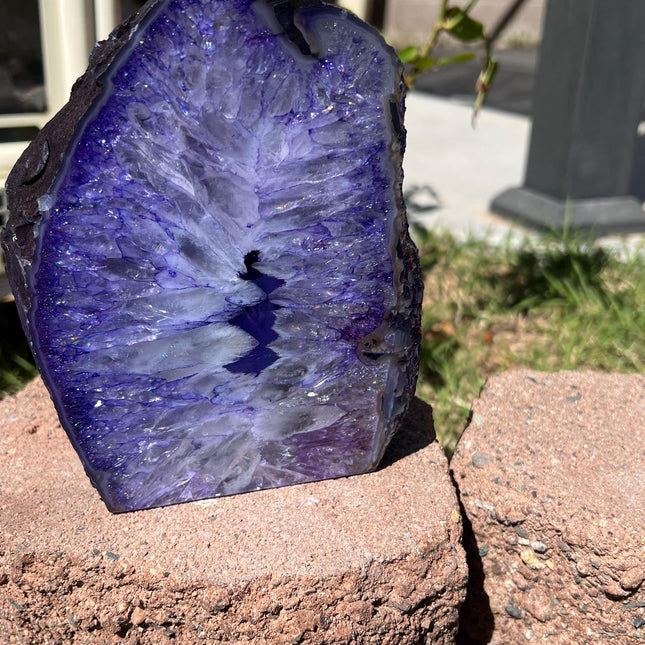 Agate table lamp, unique textures and colors! Light/cord included