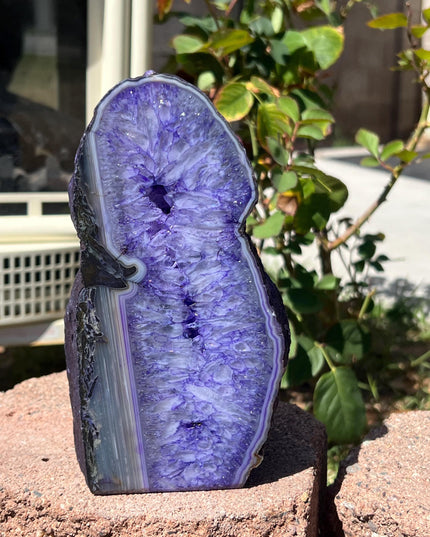 Agate table lamp, unique textures and colors! Light/cord included