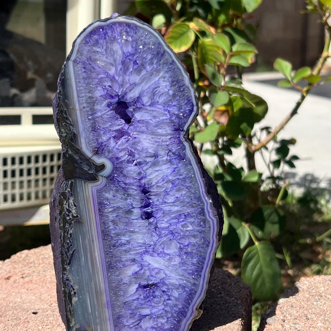 Agate table lamp, unique textures and colors! Light/cord included