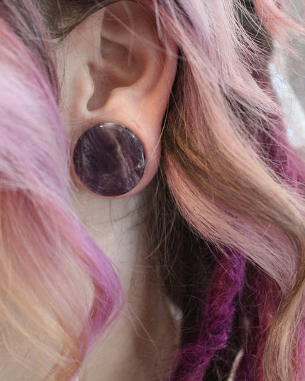 Amethyst Double Flare Plugs - EC Plugs