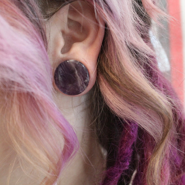 Amethyst Double Flare Plugs - EC Plugs
