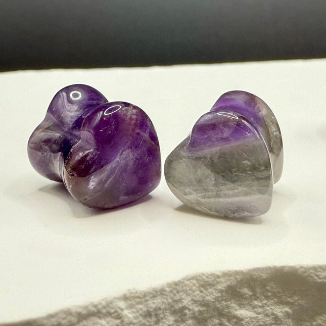 Amethyst Heart shaped plugs