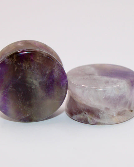 Amethyst double flare plugs