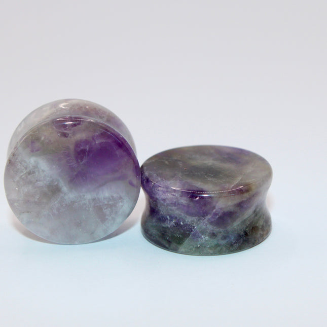 Amethyst double flare plugs
