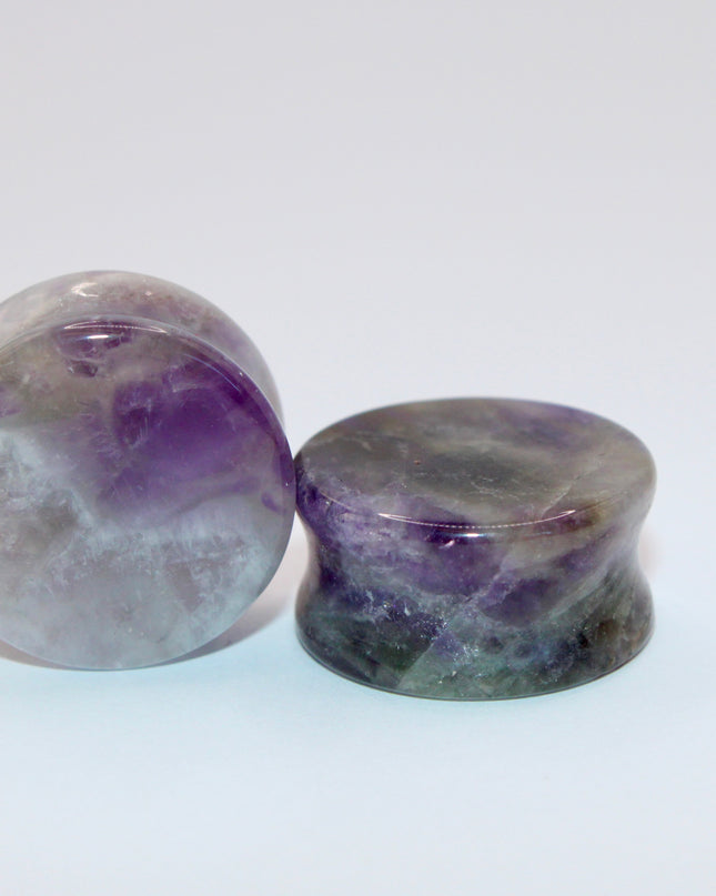 Amethyst double flare plugs